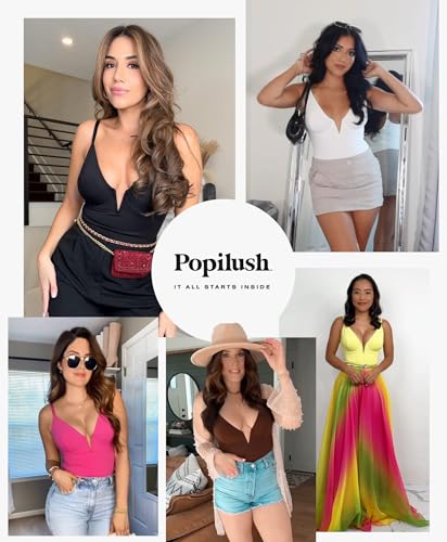 Popilush بدلات بوبيلوش للنساء - ملابس تشكيل للتحكم في البطن Tops كورسيه عميق للنساء - Image 2