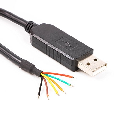 Usangreen FT232RL chip USB to 3.3v TTL UART serial cable, wire end, 6ft, TTL-232R-3V3-WE compatible - Image 1