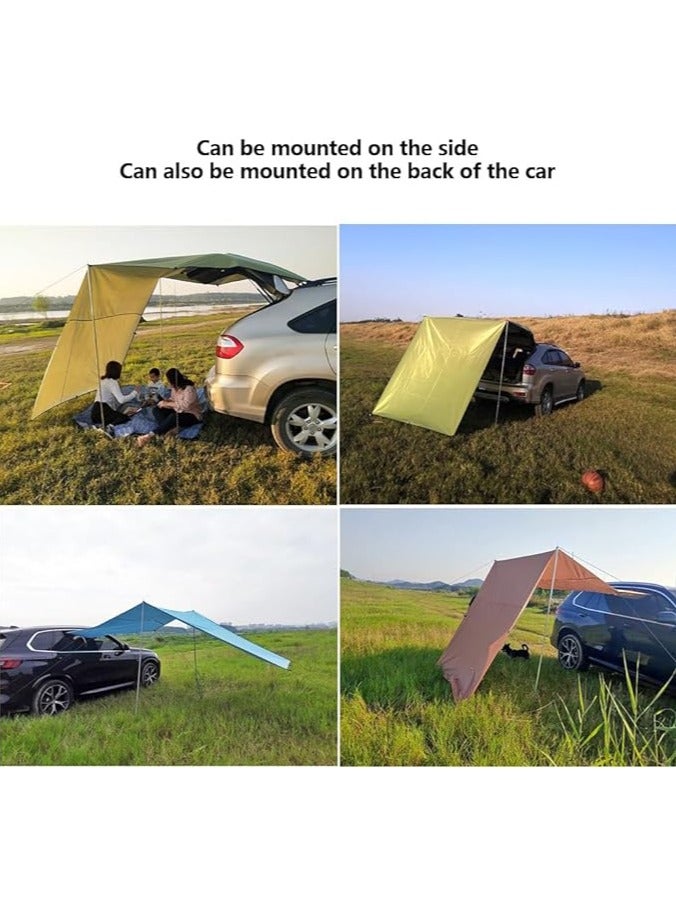 Generic RV awning, car tent camping sunshade top UV protection tailgate awning car waterproof van awning car trunk tent SUV - Image 2