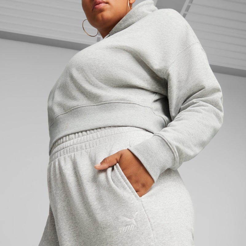 PUMA CLASSICS Womens Grey Relaxed Sweatpants - Image 3