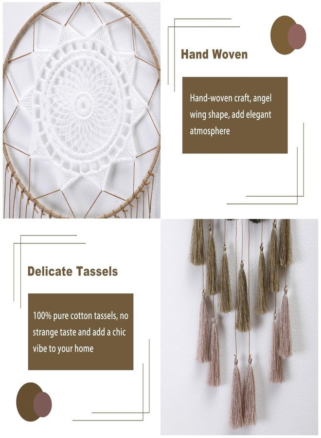 Artilady Macrame Dream Catcher Wall Hanging - Large Dreamcatchers Boho Chic Wall Decor, Handmade Tassels Ornament Colorful Room Decor for Bedroom, Blessing Gift for Girls Kids Women (Dark Green Mix) - Image 3