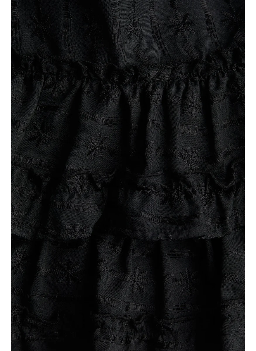 اتش اند ام Embroidered Tiered Skirt