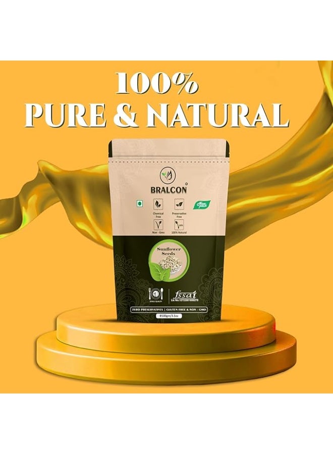 BRALCON Organic Seeds Combo (Sunflower Seeds- 100g, Pumpkin Seeds -100g) | Raw Unroasted Sunflower Seeds & Pumpkin Seeds For eating | Protein and Fiber Rich Superfood - Image 2