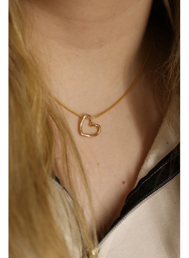 Luxuria Women's Stainless Steel Twisted Hollow Heart Pendant Necklace Simple Clavicle Chain Hot Girls Jewelry Gifts L316 - Image 3