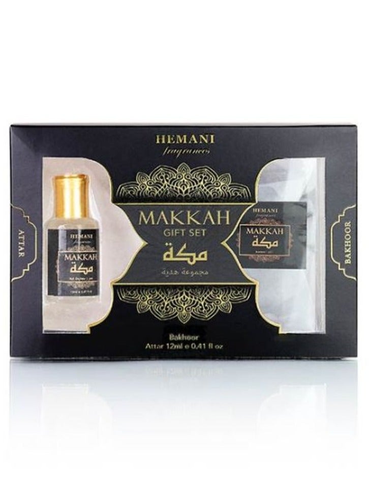 Hemani Makkah gift set: 2 in 1 Attar and Bakhoor