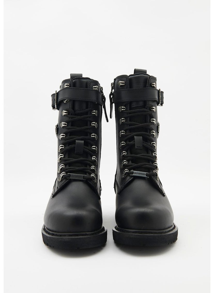 HARLEY DAVIDSON Gladis Women's Black Leather Boots  - Image 3