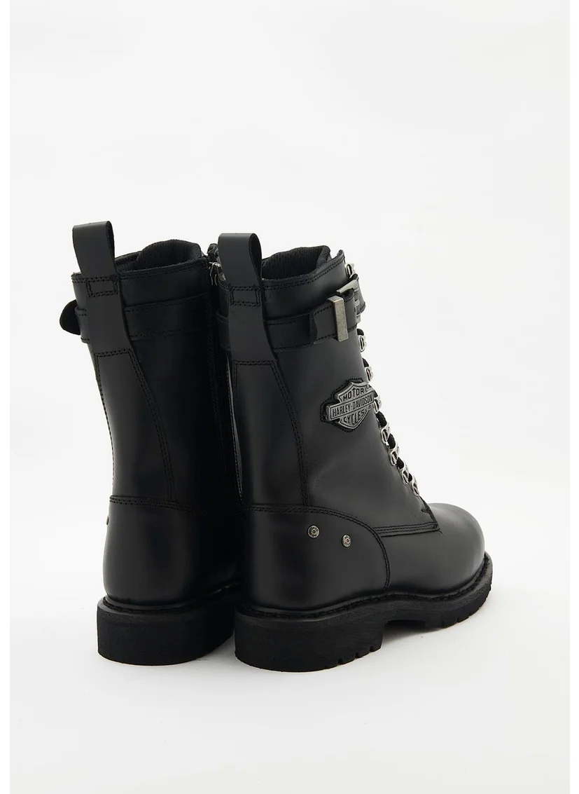 HARLEY DAVIDSON Gladis Women's Black Leather Boots