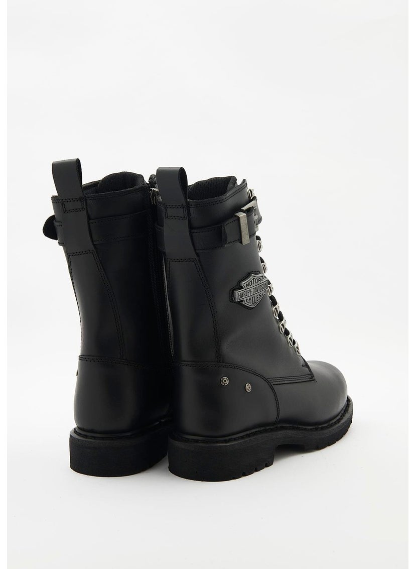 HARLEY DAVIDSON Gladis Women's Black Leather Boots  - Image 4