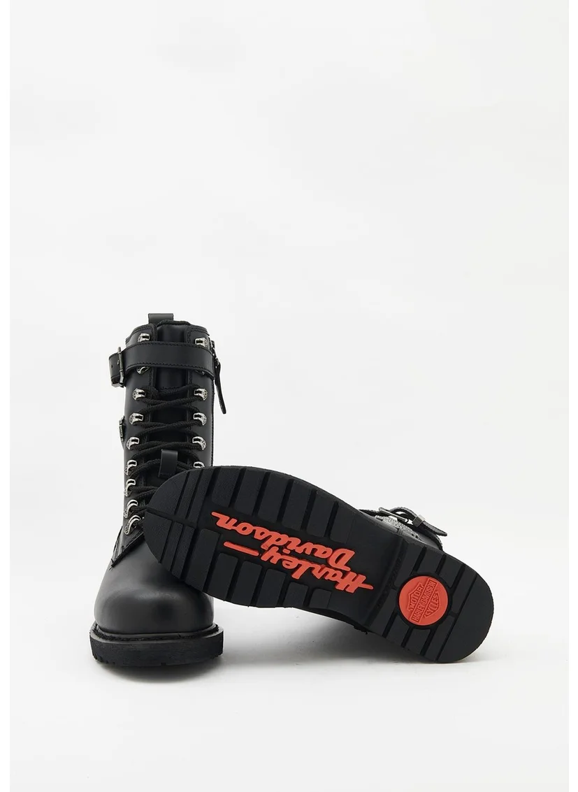 HARLEY DAVIDSON Gladis Women's Black Leather Boots