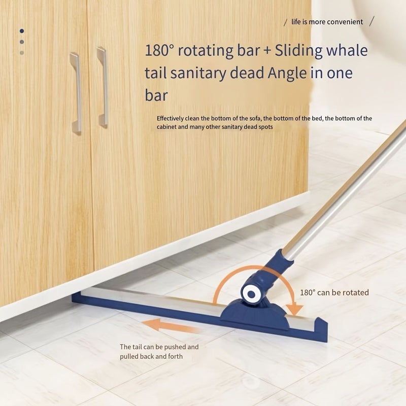 White Whale Tail Telescopic Scraper Brush 52cm Efficient Wiper Broom - Image 3