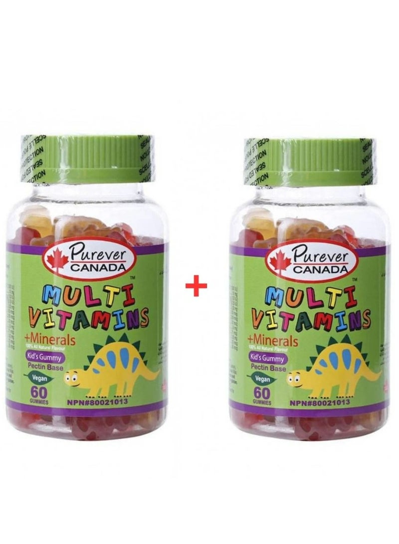 Purever CANADA Multivitamin Kids Candy 60 Pieces - pack of 2