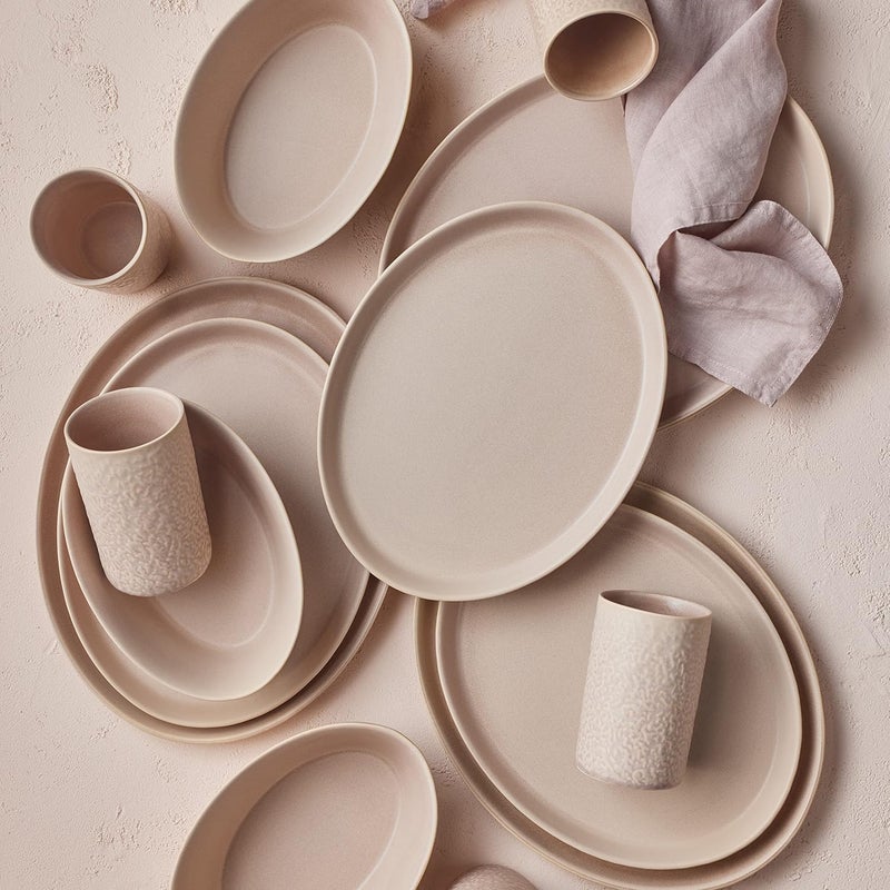 Stone by Mercer Project Stone by Mercer Project KATACHI Stoneware 16Piece Dinnerware Set Nude  - Image 5