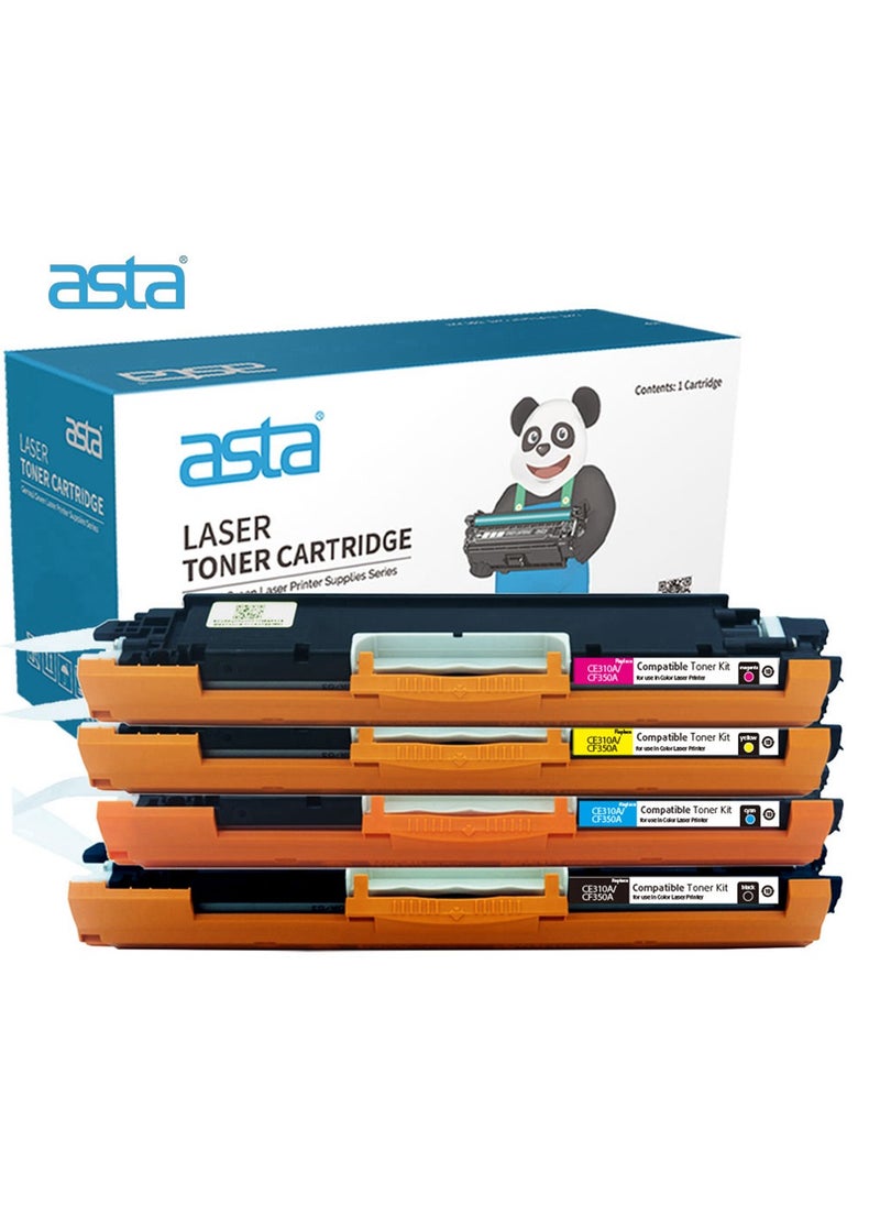 استا حبر ASTA 126A CE310A CE311A CE312A CE313A متوافق مع طابعة Color LaserJet Pro CP1025 CP1025NW M175 M275 MFP M176 M177 CE E 310 311 312 313 A مستهلكات بديلة للمكتب عالية الجودة  - Image 1