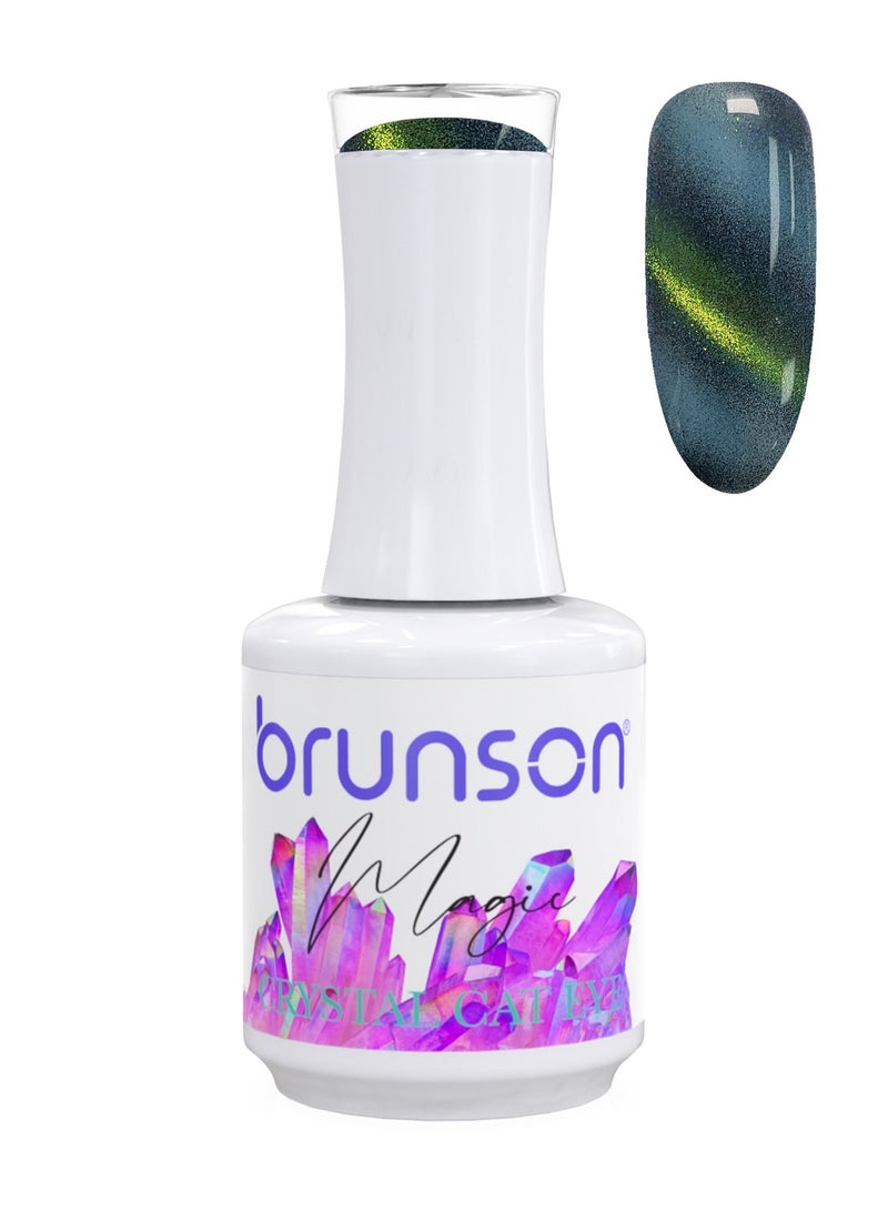 brunson Gel Nail Polish, Cat Eye 9D gel Polish Long Lasting  Chip Resistant Requires Drying Under UV LED Lamp 18ml