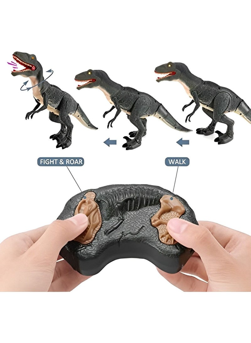 Remote Control Dinosaur Figures RC Walking Dinosaur Looking Large Size with Roaring Spraying Light Up Eyes Dragon Toy Gifts for Kids - Image 2
