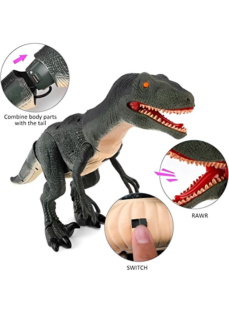 Remote Control Dinosaur Figures RC Walking Dinosaur Looking Large Size with Roaring Spraying Light Up Eyes Dragon Toy Gifts for Kids - Image 3