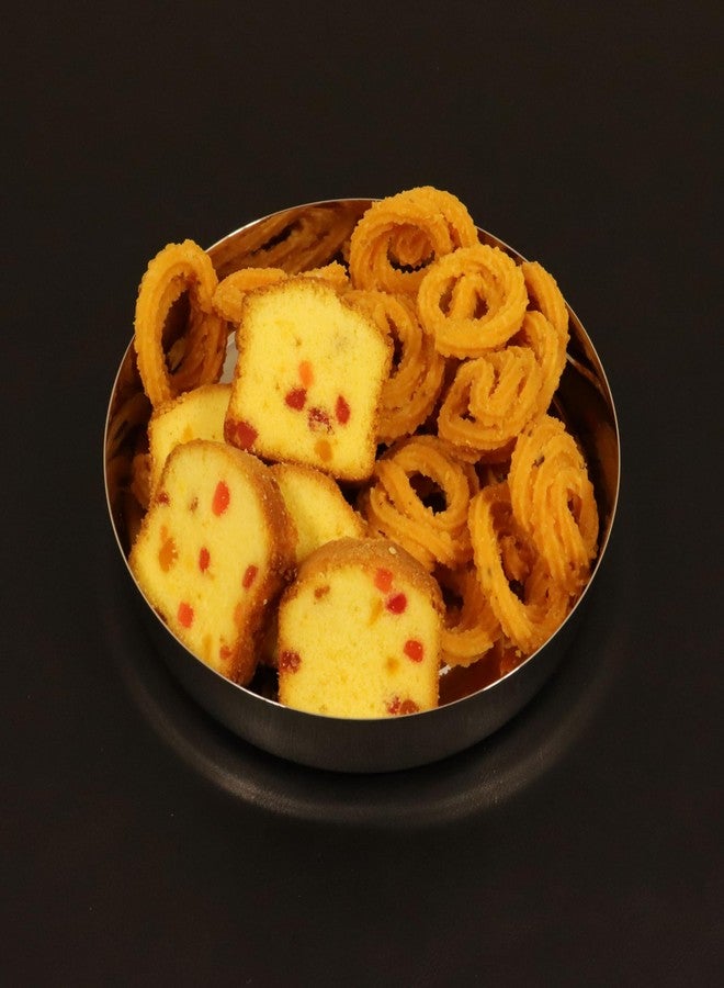 Spillbox Stainless Steel Halwa Plates|Quarter Plates|Circle Snack Plate |Multipurpose Plate for Kitchen|Dessert Plate Set|Side Dish|Mirror Finish|BPA Free[Weight:145gm Dia: 14cm] (Pack of 2) - Image 3