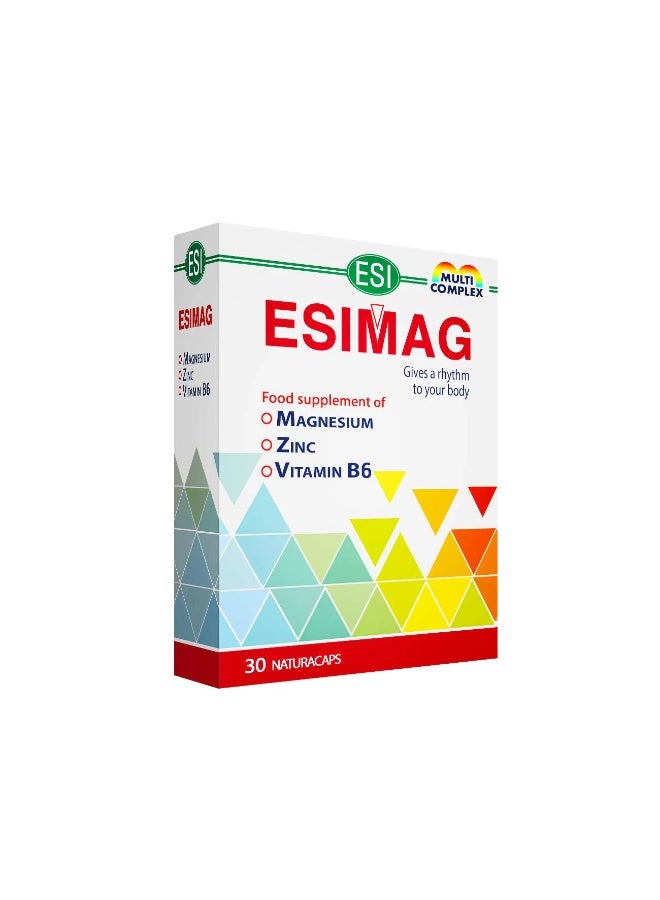 إسيماغ 30 كبسولة (ماغنيسيوم، زنك وفيتامين ب6)