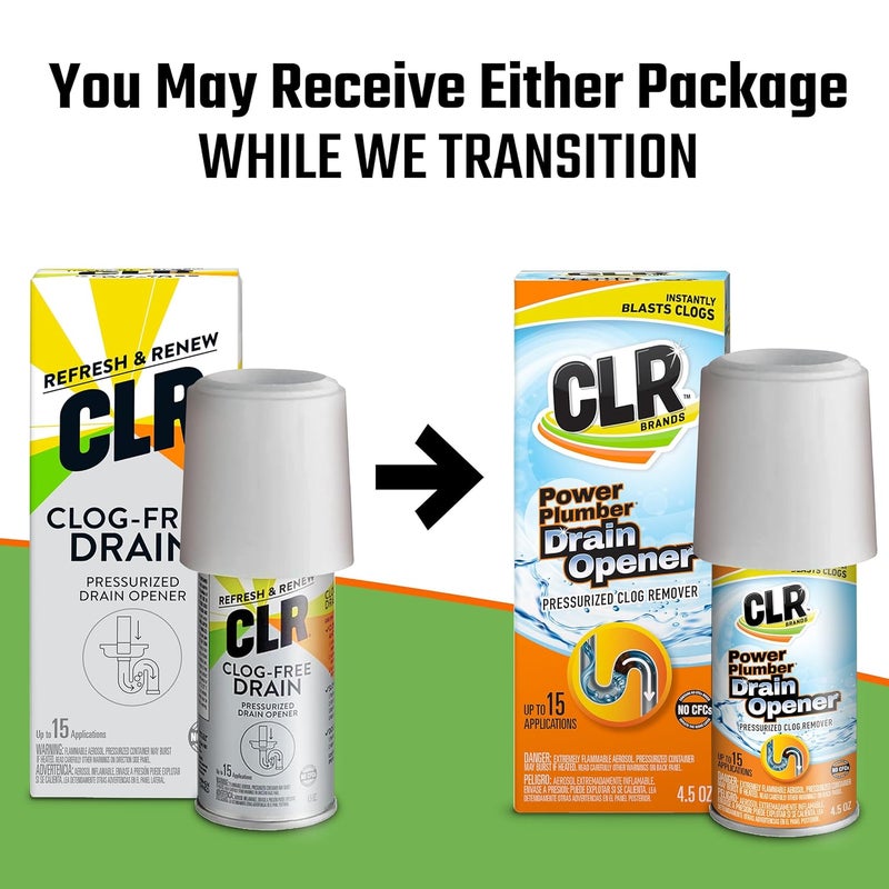 CLR Power Plumber Drain Opener - 4.5 oz Pressurized Clog Remover - Image 2
