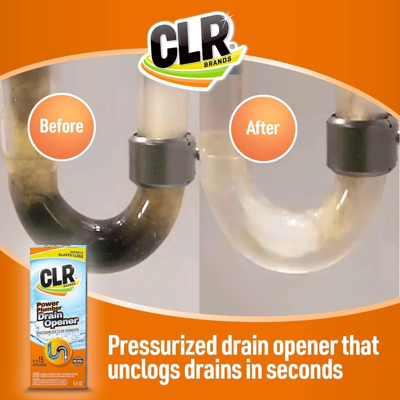 CLR Power Plumber Drain Opener - 4.5 oz Pressurized Clog Remover - Image 4