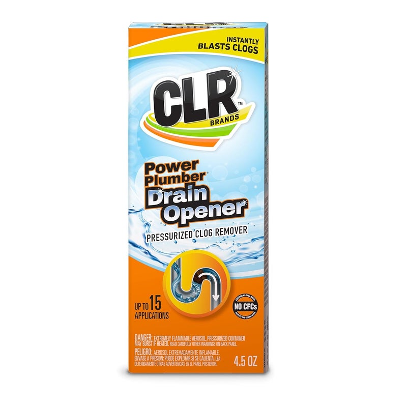 CLR Power Plumber Drain Opener - 4.5 oz Pressurized Clog Remover - Image 1