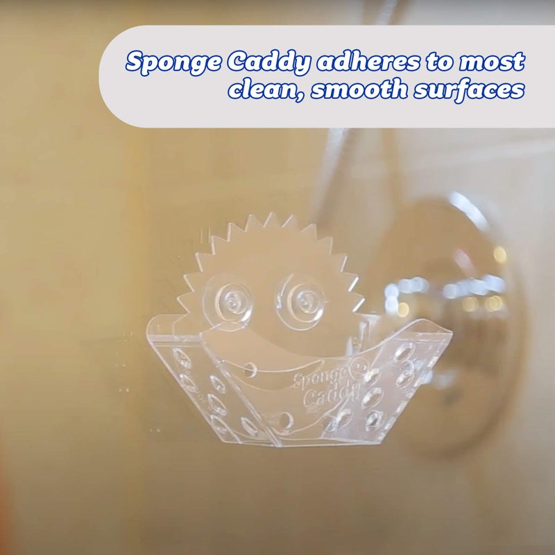 Scrub Daddy Scrub Daddy Sponge Holder - Sponge Caddy- Suction Sponge Holder, Sink Organizer for Kitchen and Bathroom, Self Draining, Easy to Clean Dishwasher Safe, Universal for Sponges and Scrubbers - 2 pack  - Image 4