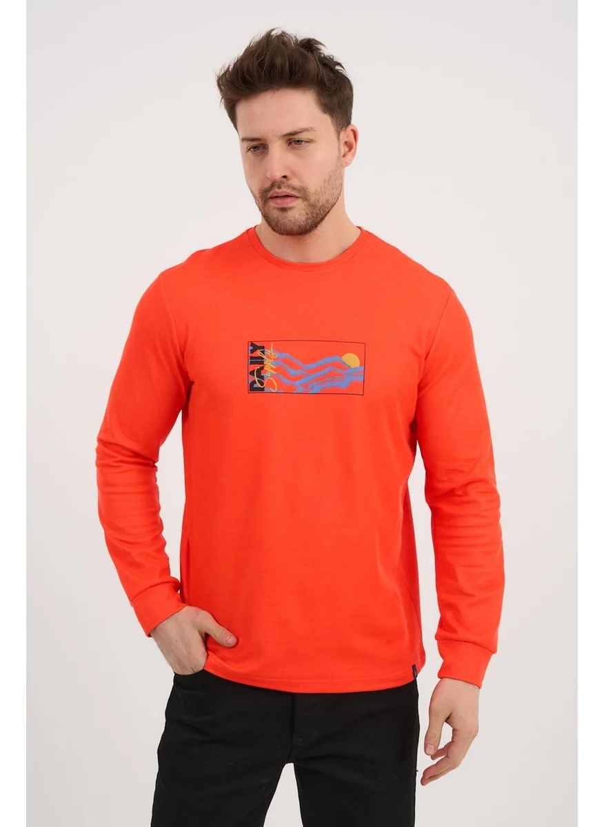 الكسندر جاردي Crew Neck Printed Long Sleeve Sweatshirt (E25724A)