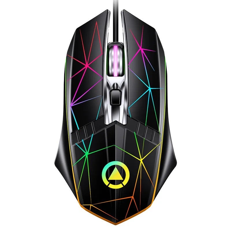 Y&D G11 Ergonomic Wired Gaming Mouse, Colorful LED Computer Mouse, 2400 DPI Metal Mouse for PC Gaming - Image 1