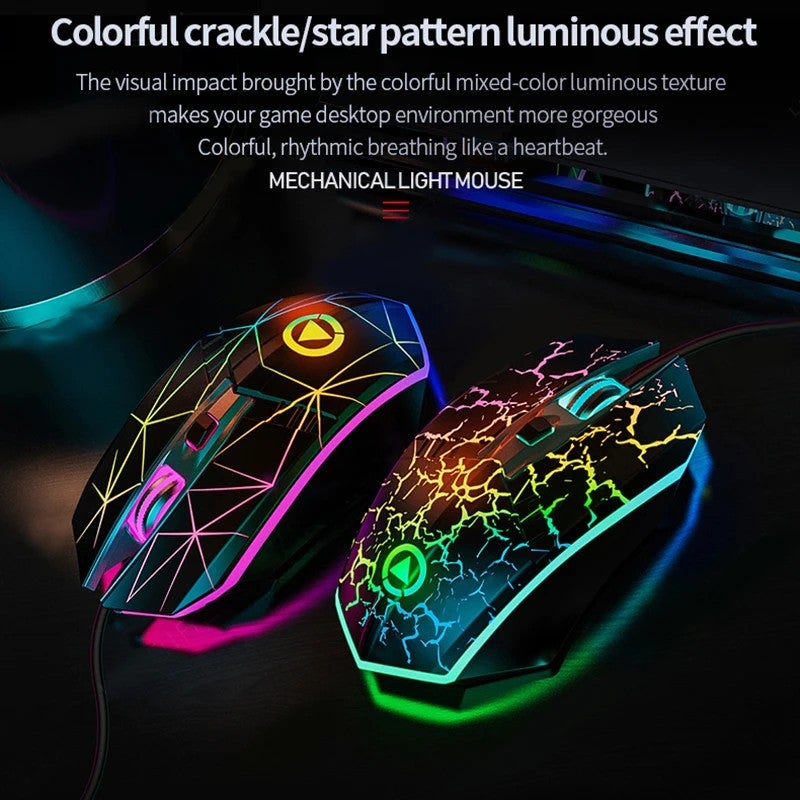 Y&D G11 Ergonomic Wired Gaming Mouse, Colorful LED Computer Mouse, 2400 DPI Metal Mouse for PC Gaming - Image 5