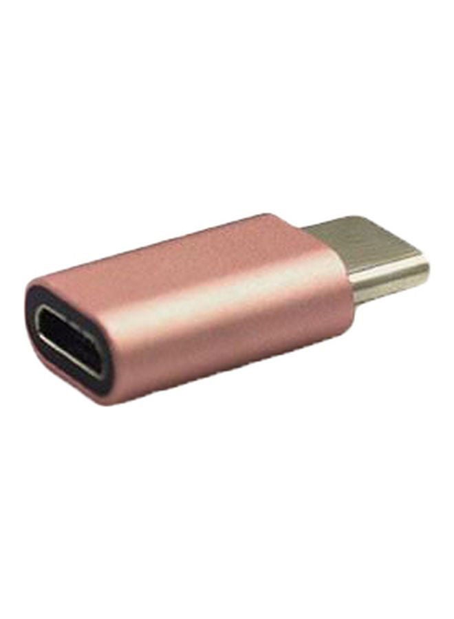 NIBEMINENT Micro USB Female To USB3.1 Type-C Male Adapter Gold 