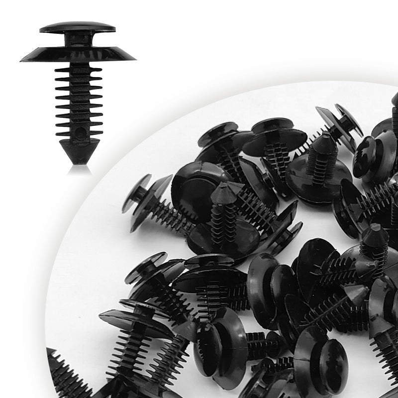 TOPCNOEM 50PCS Black Door Trim Panel Retainer Compatible with Ford Lincoln Mercury Bronco F150 Mustang F250 F350 Explorer Ranger N801925S N802900S - Image 3