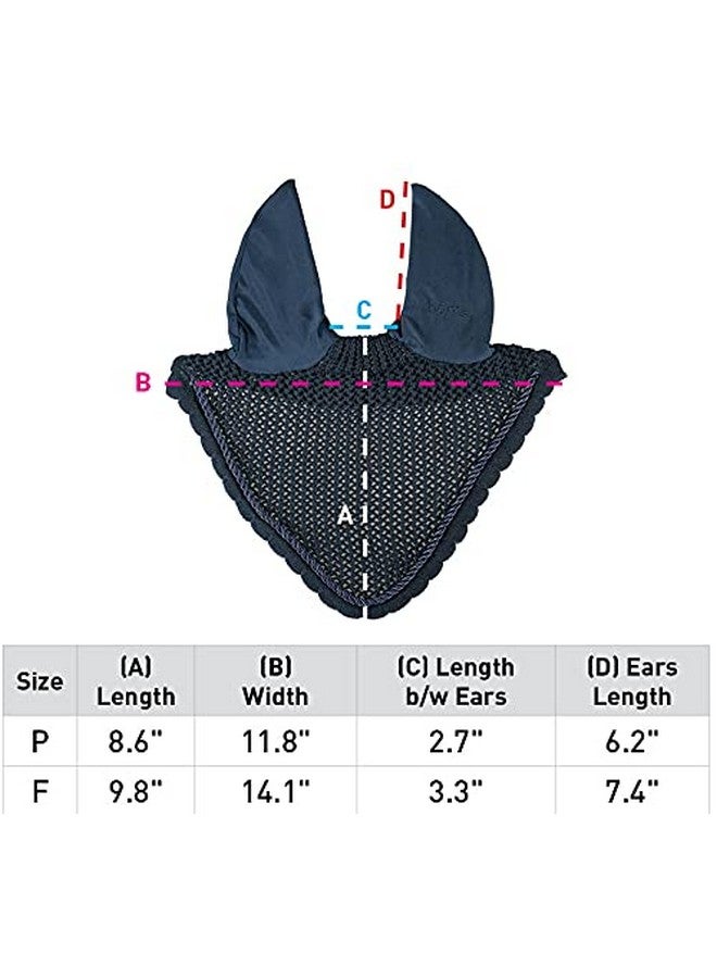 هورز شبكة أذن للحصان من هورز أديبتو مصنوعة من القطن والكروشيه لحماية آذان الخيل من الحشرات والذباب مع أغطية أذن قطنية - لون بنفسجي فاتح - للخيول - Image 2