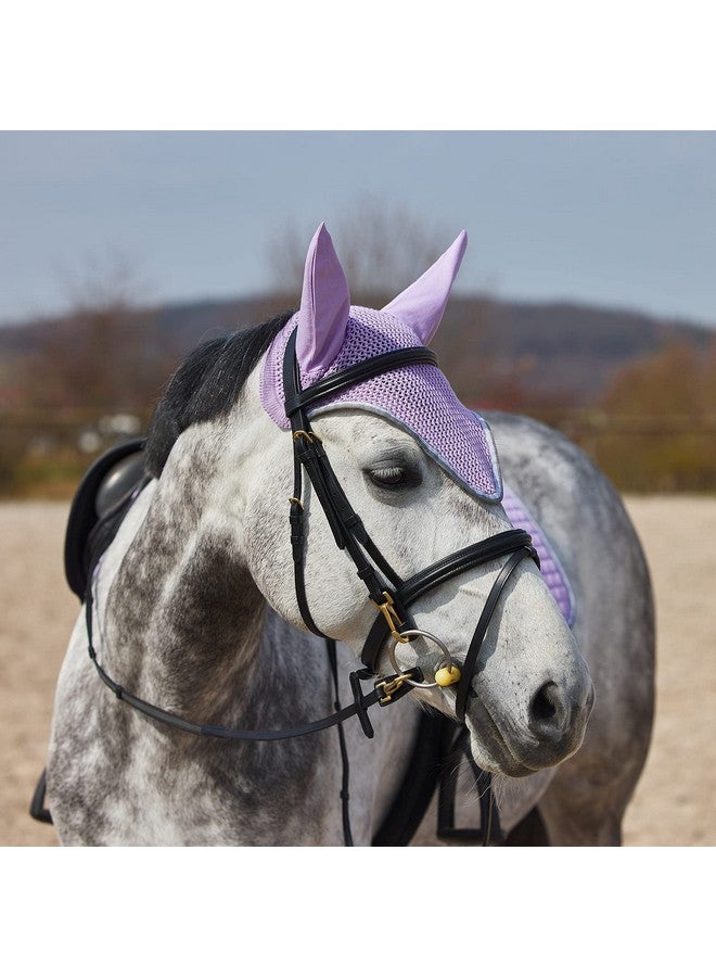 هورز شبكة أذن للحصان من هورز أديبتو مصنوعة من القطن والكروشيه لحماية آذان الخيل من الحشرات والذباب مع أغطية أذن قطنية - لون بنفسجي فاتح - للخيول - Image 5
