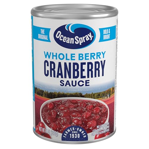 Ocean Spray Whole Cranberry Sauce, Canned Side Dish, 14 Oz Can (Pack of 1) - Image 1