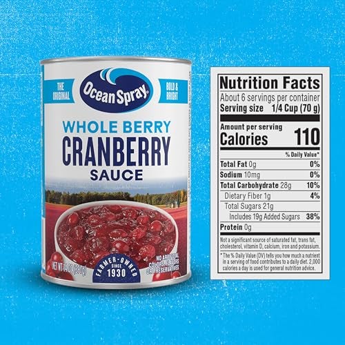Ocean Spray Whole Cranberry Sauce, Canned Side Dish, 14 Oz Can (Pack of 1) - Image 2