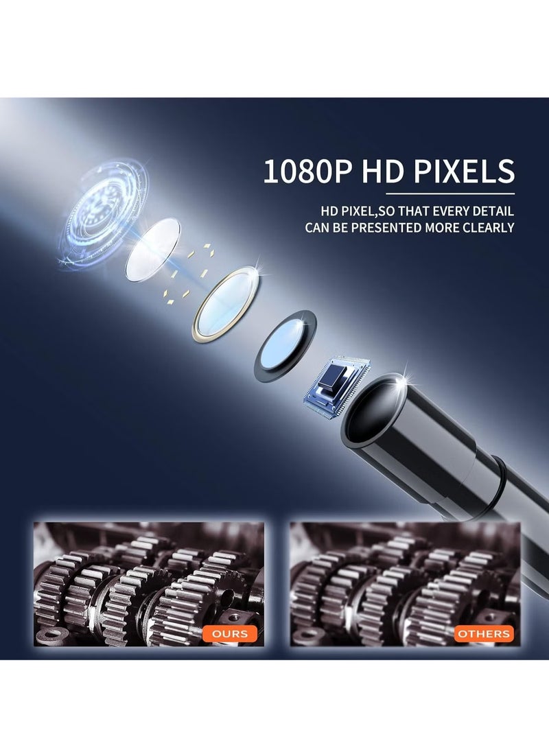 RATSAW - 5m Borescope Endoscope Camera with Light IP67 Waterproof Endoscope 1080P HD Inspection Camera Borescope Camera with Light Snake Camera Endoscope Camera Gadgets for Men - Image 1