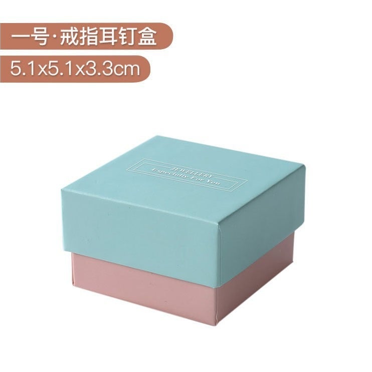 Qianjia Jewelry Storage Box Set - Earring, Necklace, Bracelet, Ring Boxes with Gift Bags, Silver Polishing Cloth, Earring Backs, Disinfecting Cotton, and Mirror
