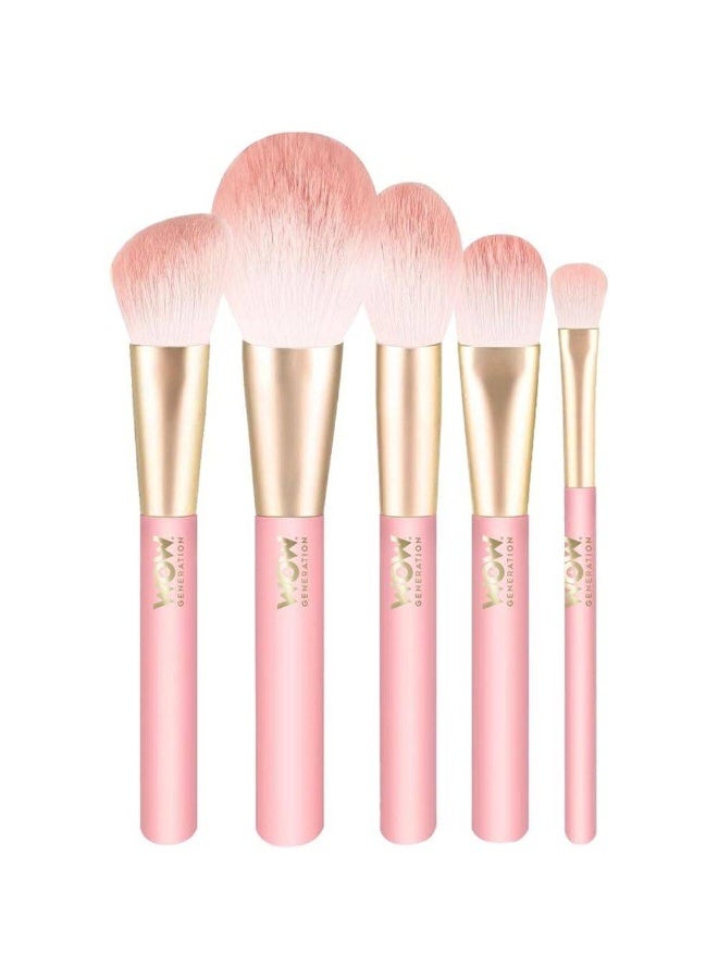 WOW Generation مجموعة فرش المكياج من WOW Generation مع كوب سيليكون (5 قطع) - Image 2