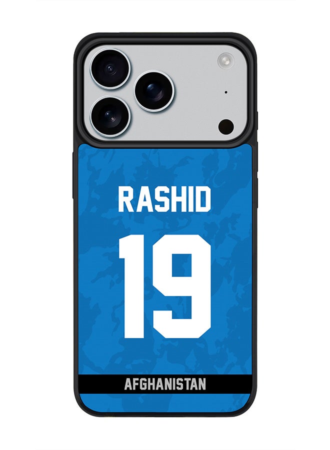 Stylizedd iPhone 17 Pro Case, [Compatible with MagSafe] Slim Magnetic cover Phone Case iPhone 17 Pro -Afghanistan Rashid Khan, Jersey No 19 - Image 1
