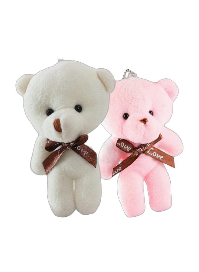 كيراي Little Di Bear Plush Toy Onesie Bear Keychain (Off-White) و Little Di Bear Plush Toy Onesie Bear Keychain (الوردي) حزمة - Image 1