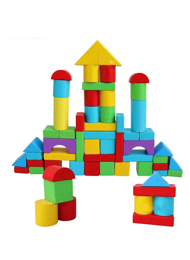 UKR - UKR Wooden Building Blocks Set – Construction Toy for Kids | STEM Learning & Engineering Toy for Creative Play & Problem Solving - Image 1