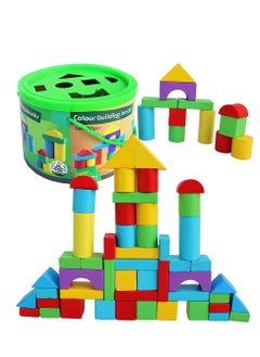 UKR Wooden Building Blocks Set – Construction Toy for Kids | STEM Learning & Engineering Toy for Creative Play & Problem Solving