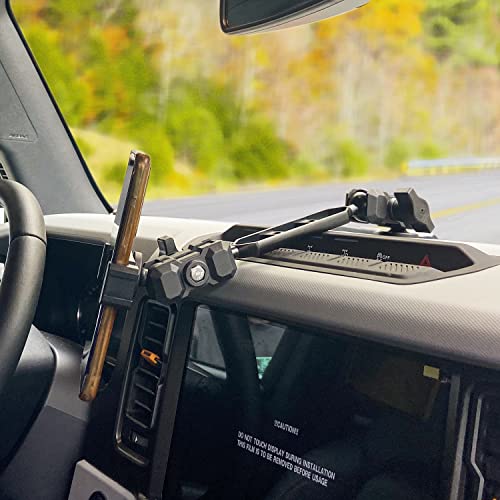 OMU Bronco Phone Mount Compatible with Ford Bronco 2021 2022 2023 24 DoorDual Ball Socket AllMetal Cell Phone Holder360Adjustable Dash Mount for Ford Bronco Accessories - Image 3