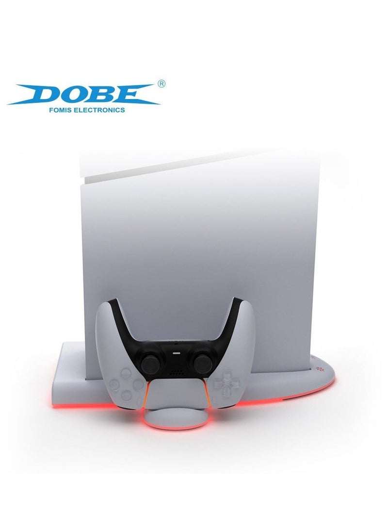 PS5 Slim Stand and Cooling Station with RGB LED Charging Station for PS5 Slim Console Cooling Dock with 3-Level Cooling Fan and Dual PS5 Controller or PS5 Edge Controller Charger - Image 5