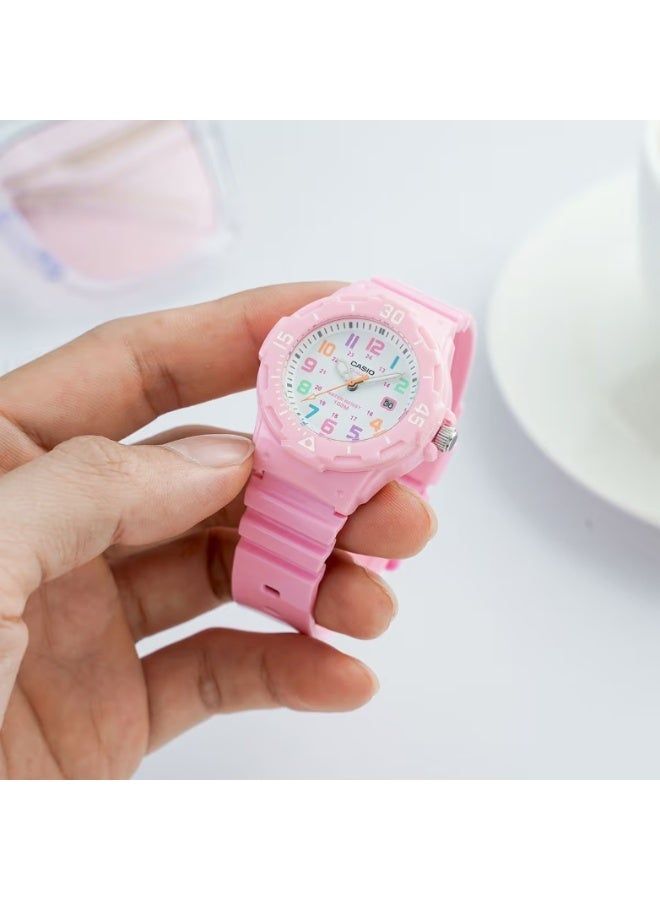 كاسيو ساعة كاسيو LRW‑200H‑4B2V للنساء، سوار راتنج وردي، مقاومة ماء حتى 100 متر - Image 4