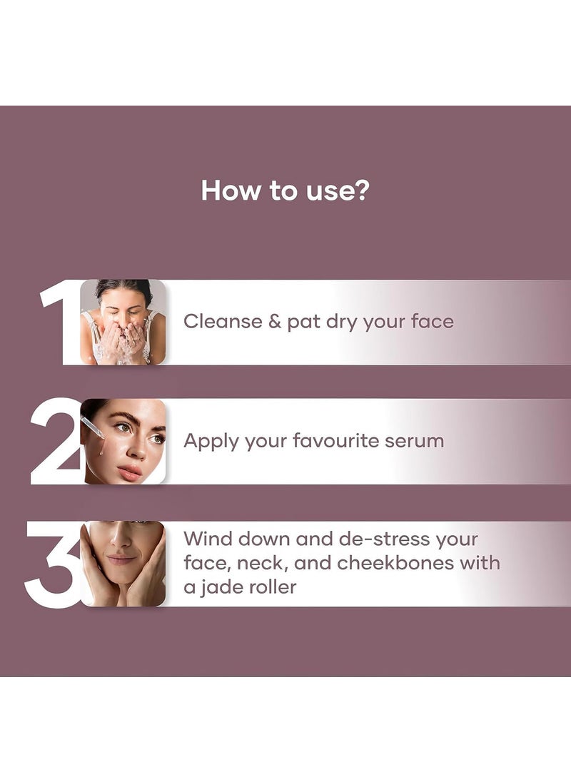Meliora Meliora Facial Massager Jade Roller Gua Sha Tool Natural Himalayan Stone for Face Neck Healing Skin Wrinkles Serum Application Jade Roller with Gua Sha 1  - Image 5
