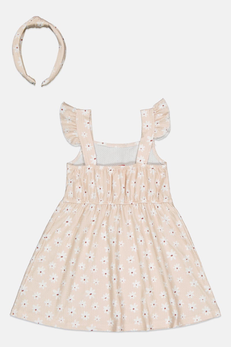 English Laundry Toddlers Girl 2 Pieces Floral Print Dress With Headband Multicolor - Image 2