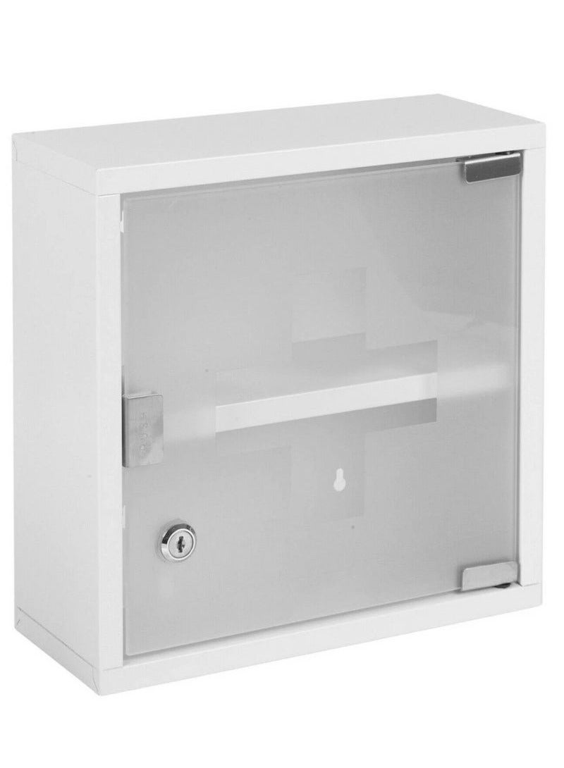 مرقمة صندوق إسعافات أولية معدني مع باب زجاجي - Image 1