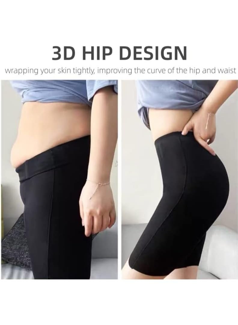 EMXEE Women's High-Waisted Shaping Control Shorts - Flat Tummy Effect, Tummy Control Shapewear for Women, Body Shaper Panties, Slip Shorts Under Dresses Black Color  - Image 3