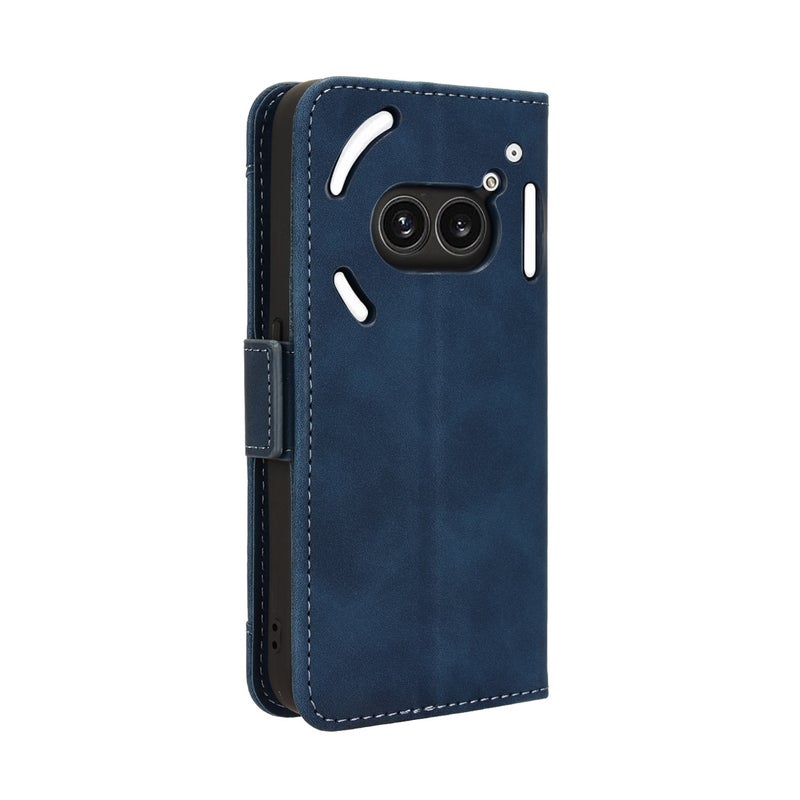HuHa Case Cover For Nothing Phone 2a Skin Feel Calf Texture Card Slots Leather Phone Case(Blue) - Image 3